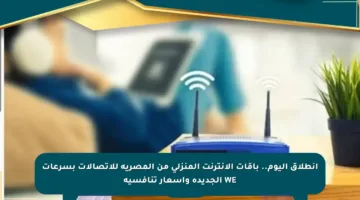 انطلاق اليوم.. باقات الإنترنت المنزلي من المصرية للاتصالات بسرعات WE الجديدة وأسعار تنافسية
